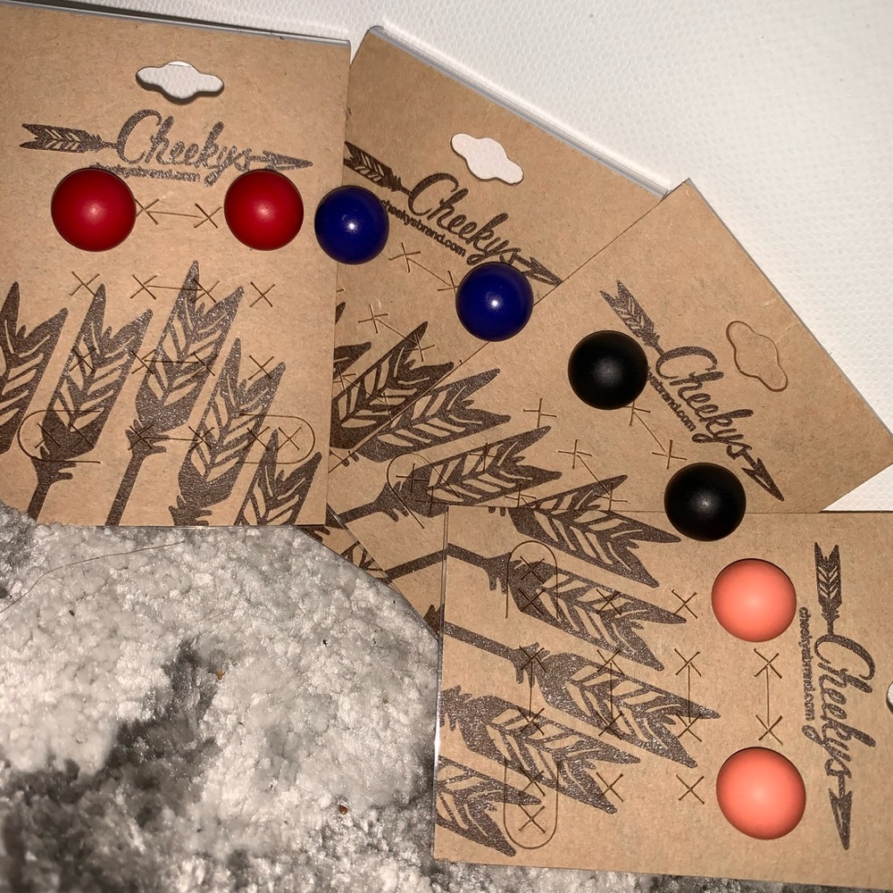 Gumball Earrings- 1 pair.